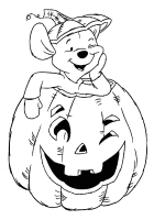 A coloring page of winnie the pooh - roo
